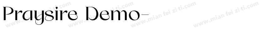 Praysire Demo字体转换